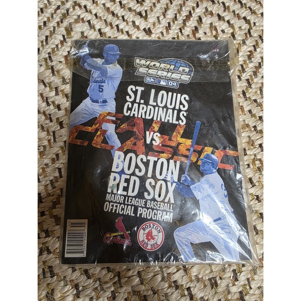 2004 World Series Official Program MLB Red Sox Cardinals Magazine